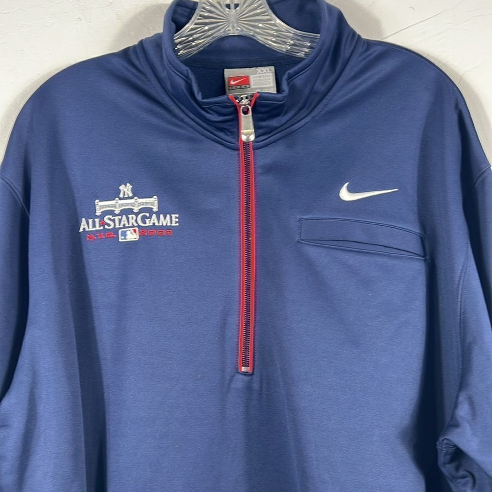 ⚾️Vintage Y2K NEW YORK YANKEES NIKE MLB All-Star Game 2008 Half Zip Pullover 2XL